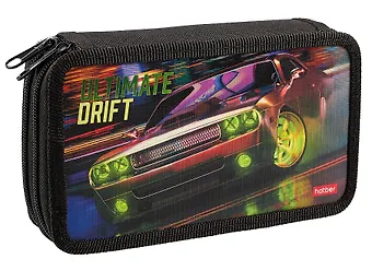 Пенал 2отд. Дрифт 19*11см, молния, глянц. ламин., таблица умножения, инд.уп.