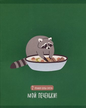 Тетрадь в клетку Listoff, День енота, 48 листов, в ассортименте