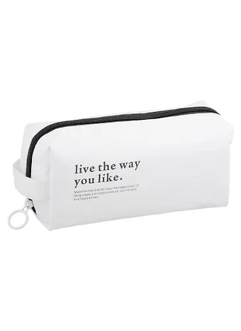 Косметичка с ручкой Live Your Life  The Way You Like (белая) (Tyvek) (21х9х7)
