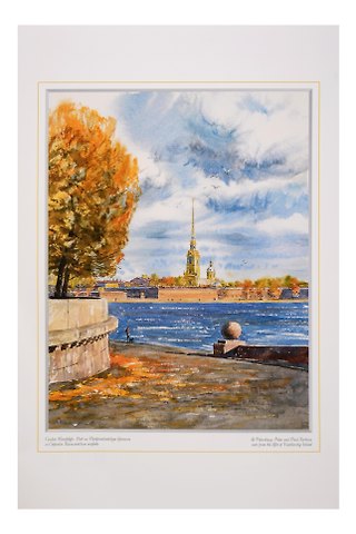 Постер Виды Санкт-Петербурга Петропавловская крепость.Стрелка ВО ср/ф [ХА50-015]