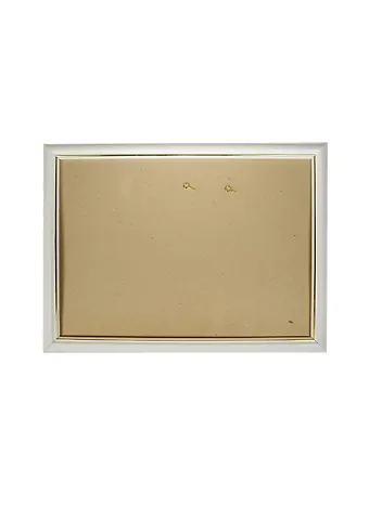 Рама 25*35 деревянная, цв. белый с золотом, со стеклом, Двуреченский