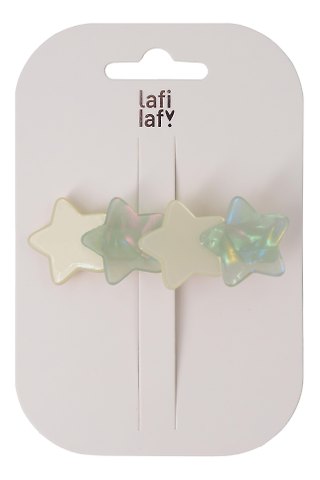 Заколка Звездочки перламутровые (пластик) (6,7см) (12-Izzy-9) (Lafilaf)