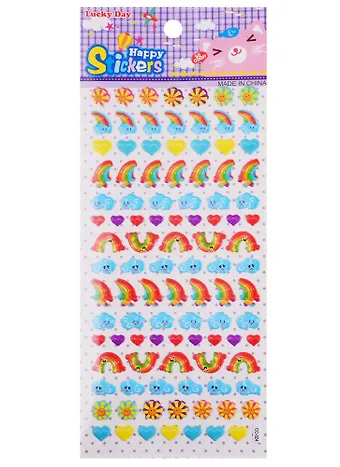 Наклейки зефирные Радуга микс CC-043-024