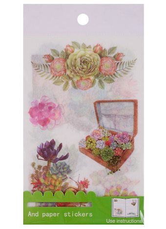 Наклейки PVC, бумага Garden, 4 шт