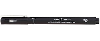 Линер черный PIN 03, толщина линии 0.38, UNI