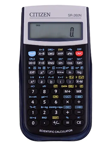 Калькулятор 10+2 разрядный, научный, 165 функций CITIZEN SR-260/SBWB