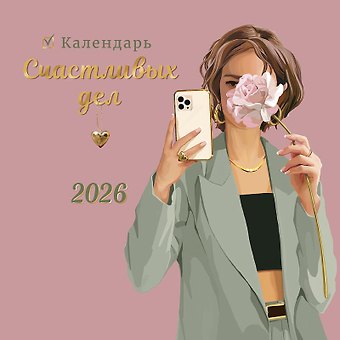 Календарь 2026г 290*290 Календарь счастливых дел настенный, на скрепке