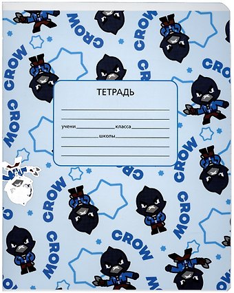 Тетрадь в клетку Premiere Publishing, Brawl Stars, 12 листов, в ассортименте