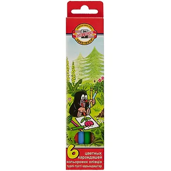 Карандаши цветные Koh-I-Noor, Крот, 6 цветов