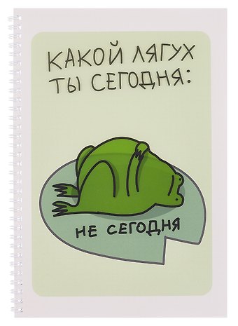 Тетрадь А4 60л кл. Не сегодня евроспираль, прозр.пластик с печатью, скр.углы