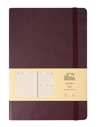 Ежедневник датированный 2026 год, А5, 176 листов, Joy Book, брауни