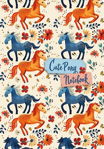 Записная книжка А6 32л Cute Pony Notebook дизайнерская бумага