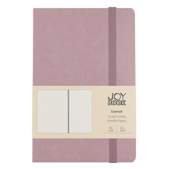 Записная книжка А6- 96л кл. "Joy Book. Ежевичное суфле" 7БЦ., иск.кожа, тонир.форзац, тонир.блок, скругл.углы, сшит.блок, ляссе, резинка, карман на задн.форзаце