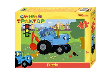 Пазл 35 Синий трактор (Биг Папа)