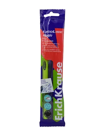 Ручки гелевые синие 02шт ErgoLine Magic Stick&Grip Reef подвес, ErichKrause