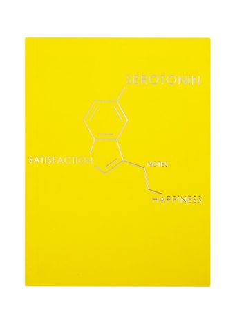 Записная книжка А6 80л лин. "Molecule. Serotonine" интеграл.переплет, Soft Touch, тиснение серебр.фольгой