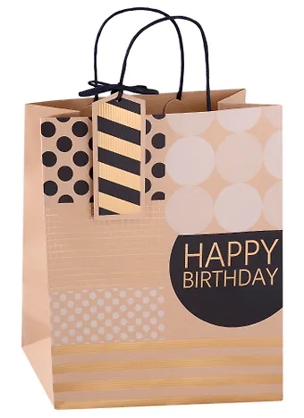 Пакет А4 32*26*12 Поздравление нейтр. бум.мат