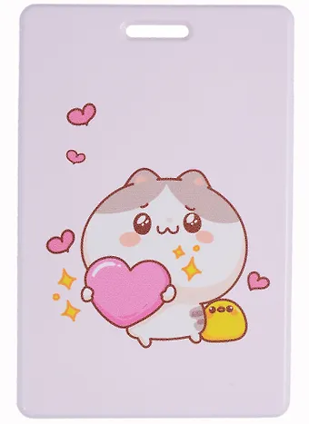 Чехол для карточек Kawaii Котик с сердечком