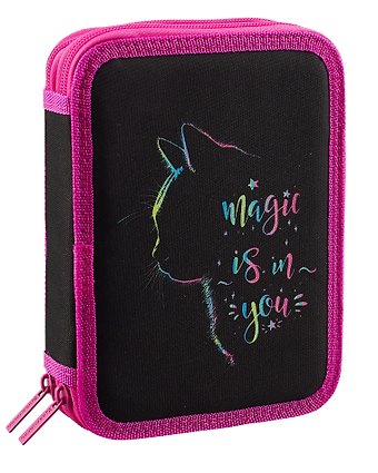 Пенал 2 отделения Magic Cat 21*14 см, полиэстер