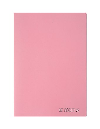Тетрадь 42л Be positive пастельн.блок в цвет обложки, сшивка РОЗОВАЯ