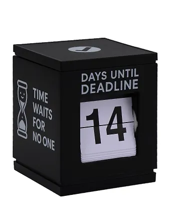 Вечный календарь Deadline, черный