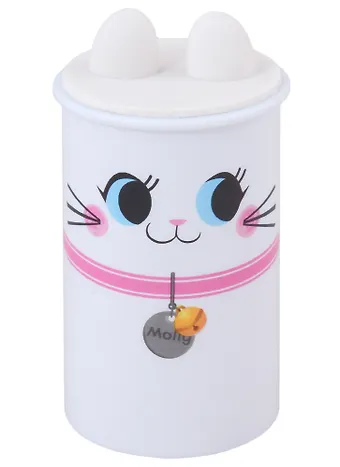 Точилка 2 отверстия, с контейнером Котик, в ассортименте