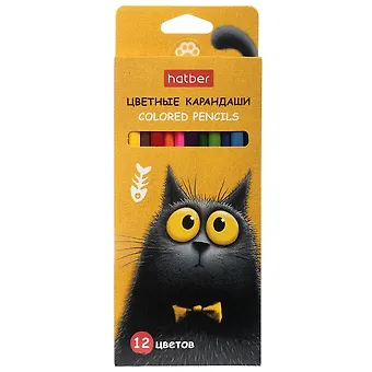 Карандаши цветные 12цв Пушистый философ к/к, подвес