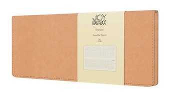 Планинг недат. 56л "Joy Book" крем-брюле, настольный, иск.кожа, 7Б, тв.переплет, скругл.углы, тонир.блок, евроспираль, инд.уп