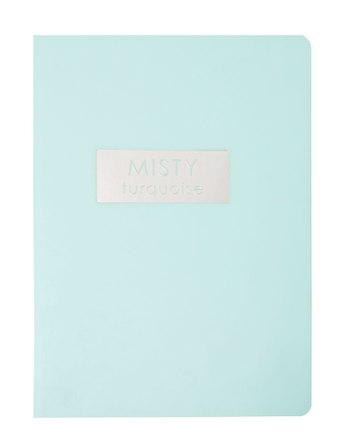 Тетрадь 48л кл. Misty Turquoise мел.картон, печ.пантон, ламинация soft touch
