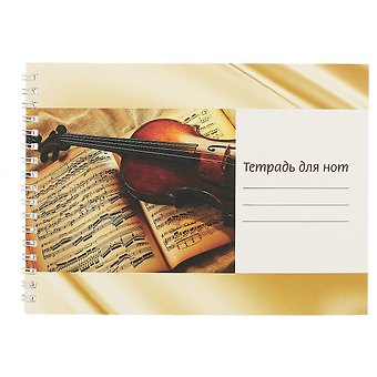 Тетрадь для нот Перископ, Скрипка на нотах, А5, 24 листа