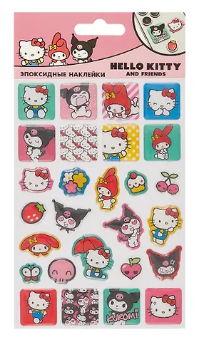 Наклейки эпоксидные Hello Kitty and Friends
