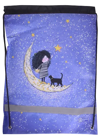 Мешок для сменной обуви ДЕВОЧКА НА ЛУНЕ36*48см