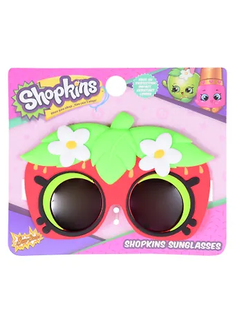 Детские солнцезащитные очки Клубничный поцелуй. 100% защита от ультрафиолета UV400. Ударопрочные линзы. Soft-touch пластик.