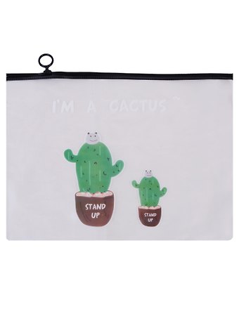 Папка на молнии А4 I'm a cactus