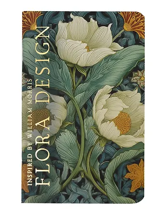 Книга для записей 130*210 32л FLORA DESIGN. Inspired by William Morris (белые цветы) скрепка