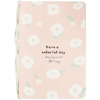 Записная книжка А6 58л кл. Be happy сшивка на шнурке