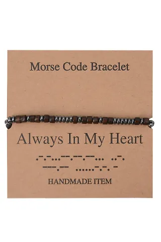 Браслет Морзе Always In My Heart (12-202509-BR-ZJ4323)