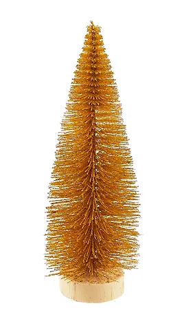 Новогоднее украшение Елка (золотая) (19см) (12-09270-N48)