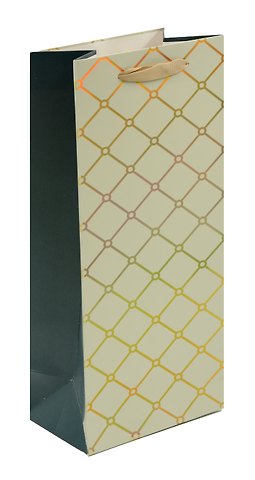 Пакет бутылочный 34.5*12.5*10 Ромбики бум.мат.ламинат