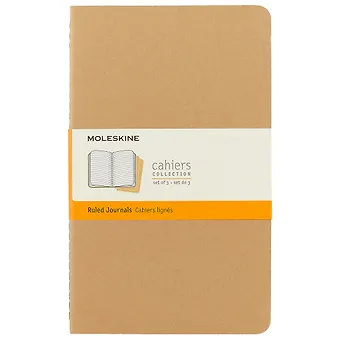 Набор книг для записей Moleskin Cahier Journal Large, 3 штуки, линейка, мягкая обложка, 40 листов, А5