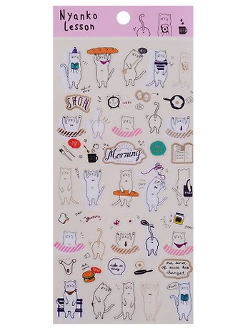 Наклейки коты 2 вида микс, 9,1 х 20 см