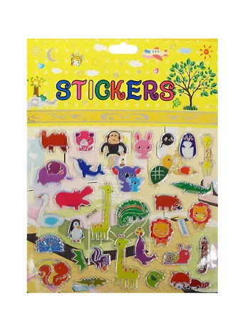 Наклейки Звери c метал. обводкой (11-02002-wu055)/11-01488-wu055