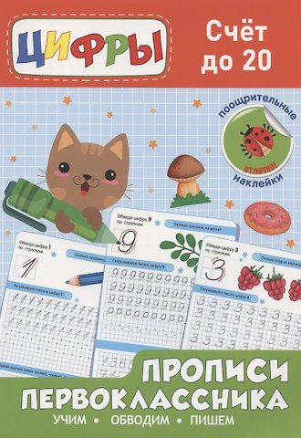 Прописи первоклассника. Счёт до 20