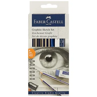 Набор карандашей «Goldfaber», 6 штук, ластик, точилка