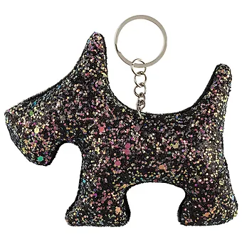 Брелок с блестками Собачка (текстиль)