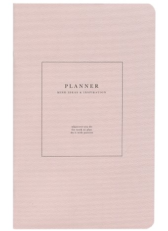 Планнер недат. 32л 130*210мм Notes, розовый, мягк.переплет, ламинация, скрепка