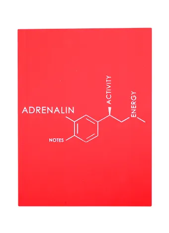 Записная книжка А6 80л лин. Molecule. Adrenalin интеграл.переплет, Soft Touch, тиснение серебр.фольгой
