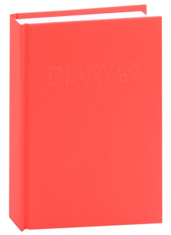 Ежедневник недат. А6 128л New day красный, 7БЦ, лам.soft touch, блинт.тисн, офсет