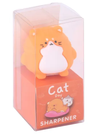 Точилка с ластиком Cute cat, в ассортименте
