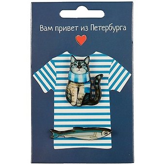 Набор значков Кот + Корюшка